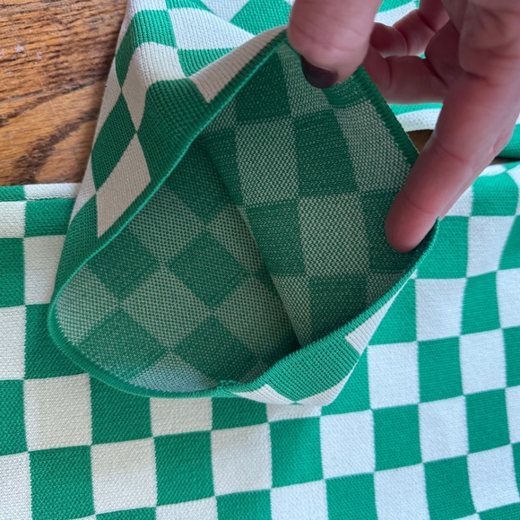 Oak+Fort Green Checkered knit Pants - Size XS - Picture 12 of 15